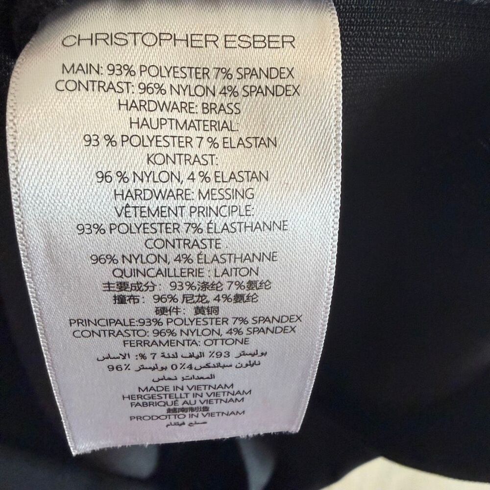 Christopher Esber black womens mini dress size 12 - Picture 10 of 12
